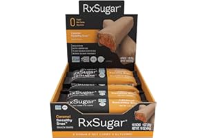 RxSugar Caramel Swealthy Snax, Diabetes & Keto Friendly, Sugar-Free Candy and Snack Bars Made with Allulose, Zero Net Carbs, Non-GMO, Plant-based Certified - 16 Bars