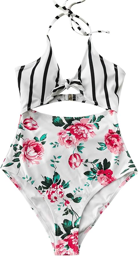 cupshe orange and white bowknot