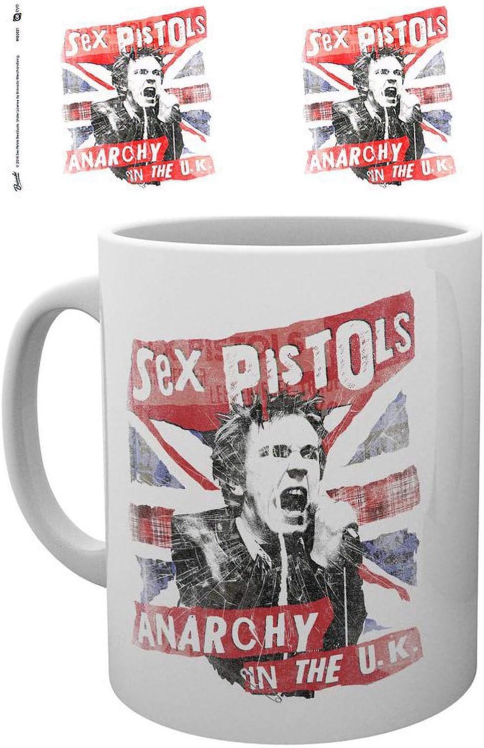 Amazon Com Gb Eye Ltd Sex Pistols Union Jack Mug Ceramic Various 15 X 10 X 9 Cm Kitchen Dining