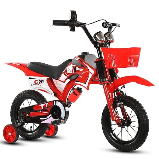 Kinder Motorrad Fahrrad Junge Baby Wagen Kinder Mountainbike 12 Zoll ( Farbe : Rot )