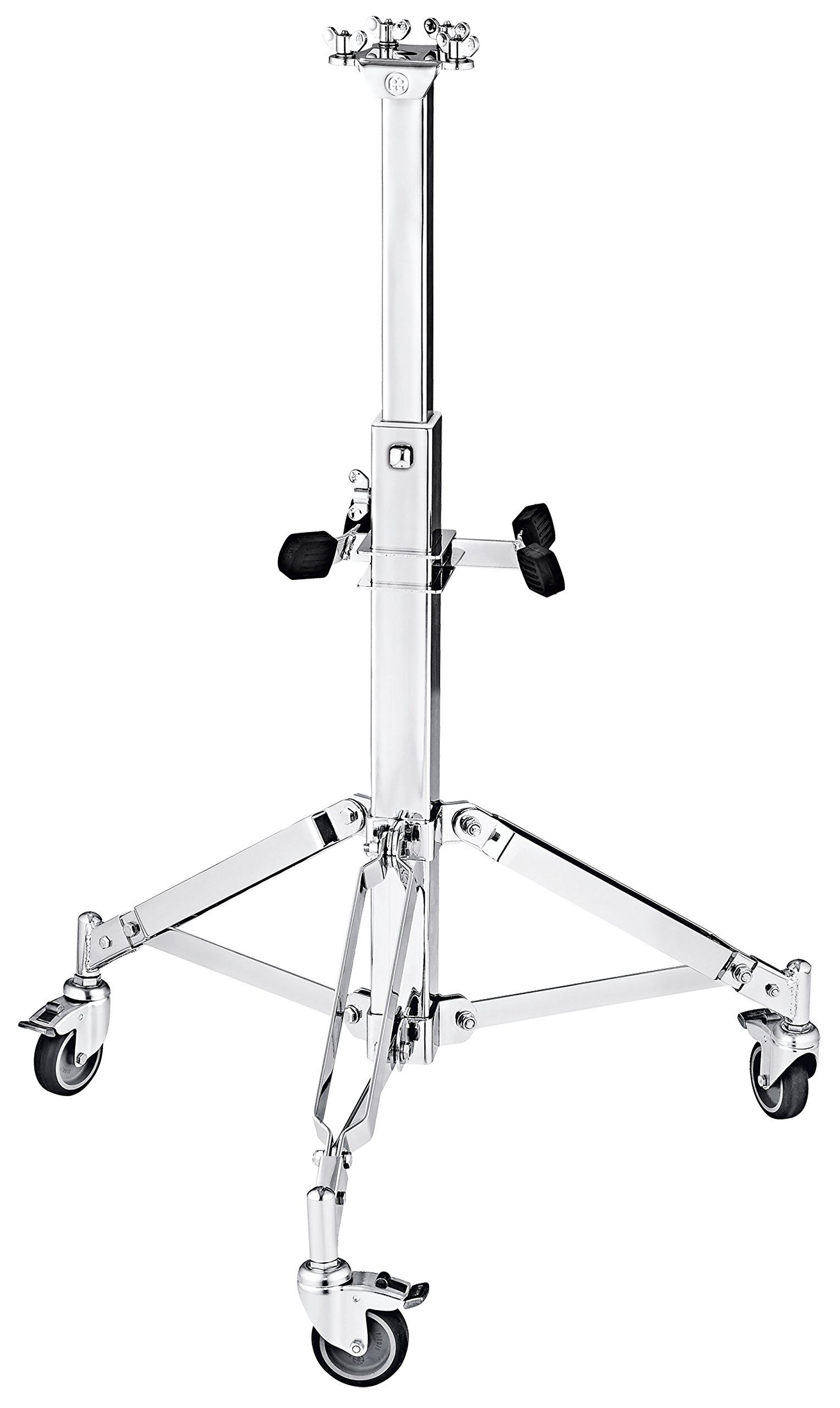 Meinl Percussion Conga Double Stand - Double Stand for Two Congas - With Wheels - Steel, Chrome (TMPDS)