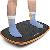 Ergohead Office Standing Desk Anti Fatigue Mat Wooden Wobble Balance Board Stability Rocker Ergonomically Engineered for Stand Up Desks Desk Riser Workstation