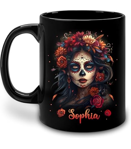 el Dia de Muertos - Mexico Holiday Day of the Dead White glossy mug – Limited Rags