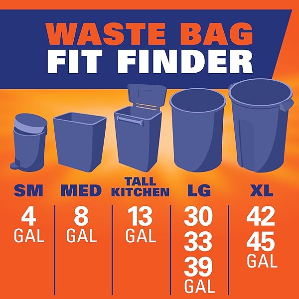 HEFTY ULTRA STRONG 30 GALLON TRASH BAGS, LARGE TRASH BAGS 30 GALLON SIZE, MULTIPURPOSE, BREAK RESISTANT DRAWSTRING CLOSURE, RESISTS LEAKS, PUNCTURES, AND TEARS, BLACK, WHITE PINE BREEZE SCENT, 50 BAGS