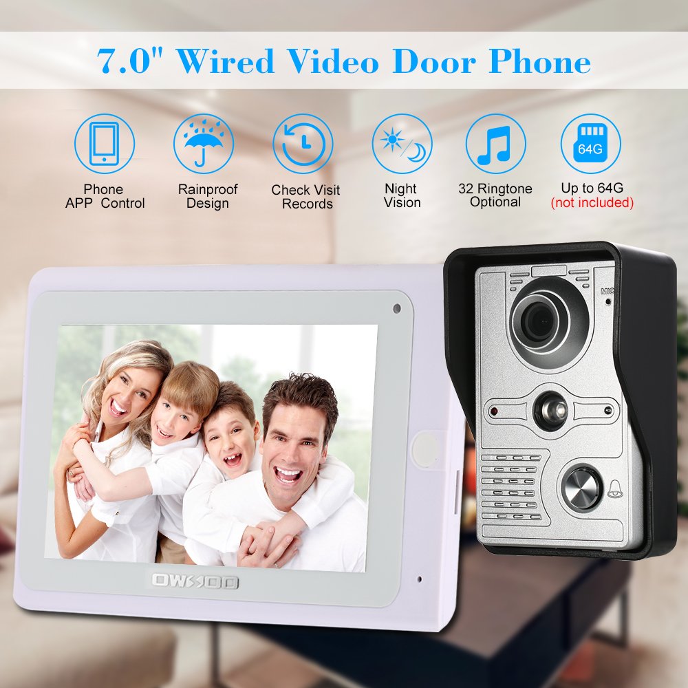 Owsoo Inch Wired Video Doorbell Wifi Indoor Monitor Ir