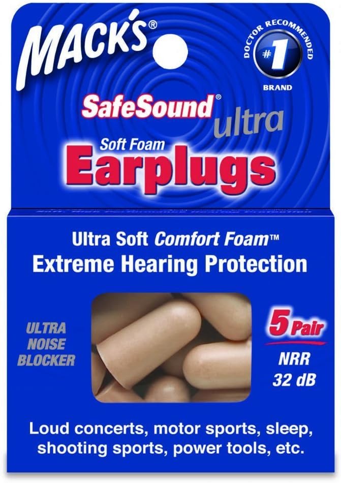 Macks Ultra Safe Sound Earplugs Mack's Ultra Soft foam Ear plugs for