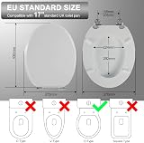 Angel Shield White Wooden Toilet Seat with Adjustable Soft Close Hinges view 2