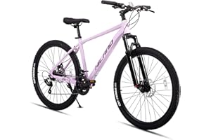 HH HILAND HILAND 26 Inch Mens and Womens Mountain Bike,21 Speed Mountain Bicycle with Dual Disc Brake, Front Suspension Fork, High Carbon Steel Frame Urban Commuter Bike for Adults