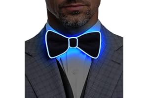 LED Bow Tie Light Up Bow Tie LED Bow Tie Adjustable Light Up Bow Tie, Novelty Bow Tie Party Glowing LED Tie