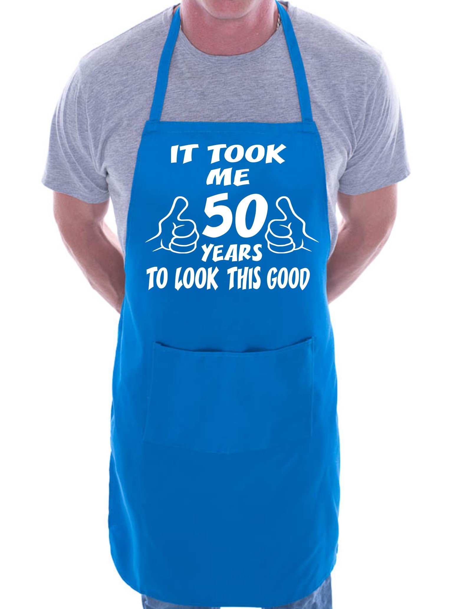 Print4U 50th Birthday It Took 50 Years BBQ Cooking Funny Novelty Apron Blue