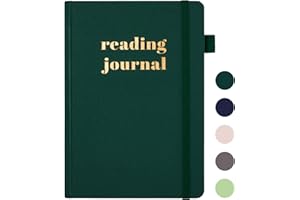 5 MINUTES A DAY Reading Journal with 75 Book Review, Book Journal for Book Lovers, Readers - Review Prompts & Daily and Monthly Reading Tracking & Reading Challenge, Reading Notebook Gift, A5, Pine Green