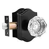 Gobrico Clear Crystal Door Knobs with Octagon
