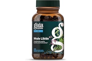 Gaia Herbs Male Libido - Herbal Supplement with Saw Palmetto, Horny Goat Weed & Oats - Traditional Herbs to Support Vitality & Energy Levels for Men - 120 Vegan Liquid Phyto-Capsules (120 Servings)