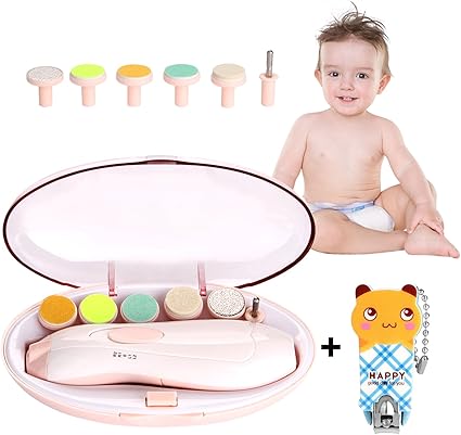 Wadeo Lime à Ongle Electrique Bebe Coupe Ongle Bebe Electrique Fille Safety Kit Ciseaux Bébé Manucure Toilettage Pour Enfant Nouveau Né