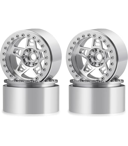 Runup 2.2 Beadlock Llantas De Metal Extendido Para 1/10 Axial Wraith, SCX10, RR10, Traxxas TRX4/TRX6 – Actualización En Titanio (4 Unidades