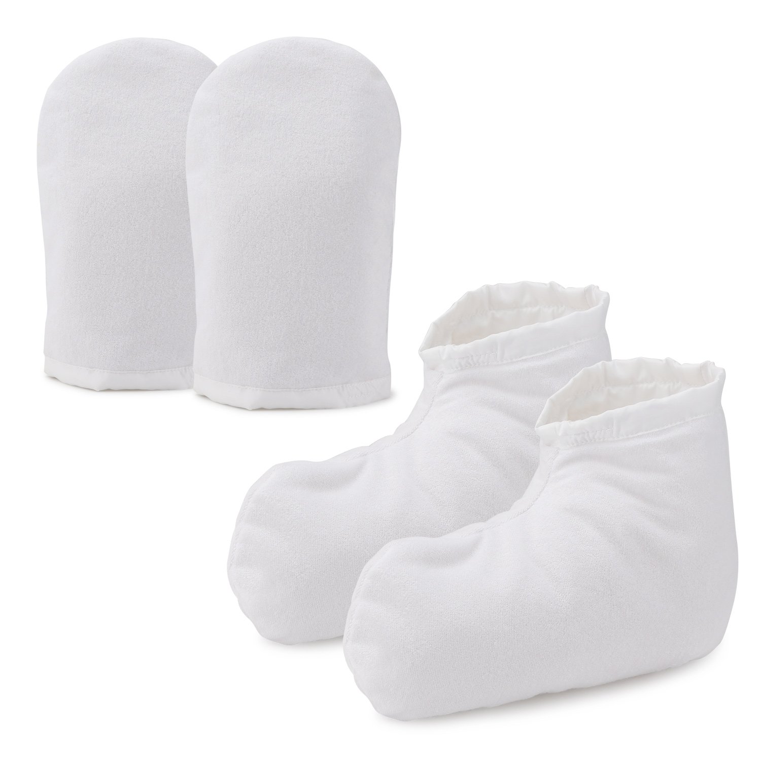 Paraffin Wax Mitts, Segbeauty Paraffin Bath Treatment Terry Cloth Gloves for Hand & Feet, Insulated Mitt for Heat Therapy Spa, Therabath, Great for Paraffin Wax Machine- White : Beauty
