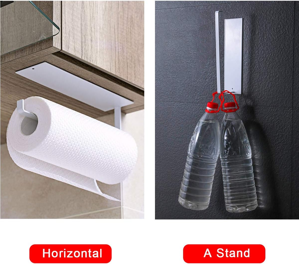 25cm Küchenrollenhalter Wand Ohne Bohren Weiß Wand und Schrankmontage