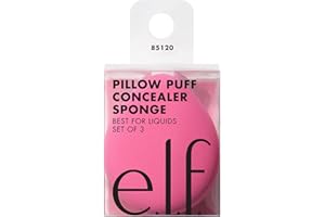 e.l.f. Pillow Puff Concealer Sponge, Beauty Blender For Streak-Free, Even, Makeup Application With Airbrushed Finish, Latex-F