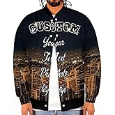 Custom 3D Printed Baseball Jacket | Personalized Bomber Jacket Coats For Men & Women | Customize Photo Jackets Outwear