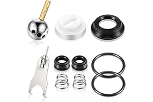 Dreyoo Kitchen Single Handle Faucet Repair Kit with RP212 Stainless Steel Ball Valves and Knob Handles, Compatible with Delta/Peerless Single Handle Faucets, Replacement for RP77739 and 86971 (2 Pack)