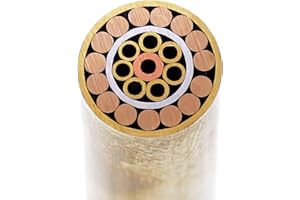 EZSMITH Mosaic Pin - (0.312 (5/16) Inch Diameter) - (917BBABC) - (Brass Outer Material)(Aluminum, Brass, & Copper Inner Material) - Decorative Knife Handle Pins and Rods for Fixed Blade Knives