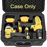 Case for Cordless Drill/Impact Driver Set - Waterproof Hard Tool Box for Dewalt Taladro