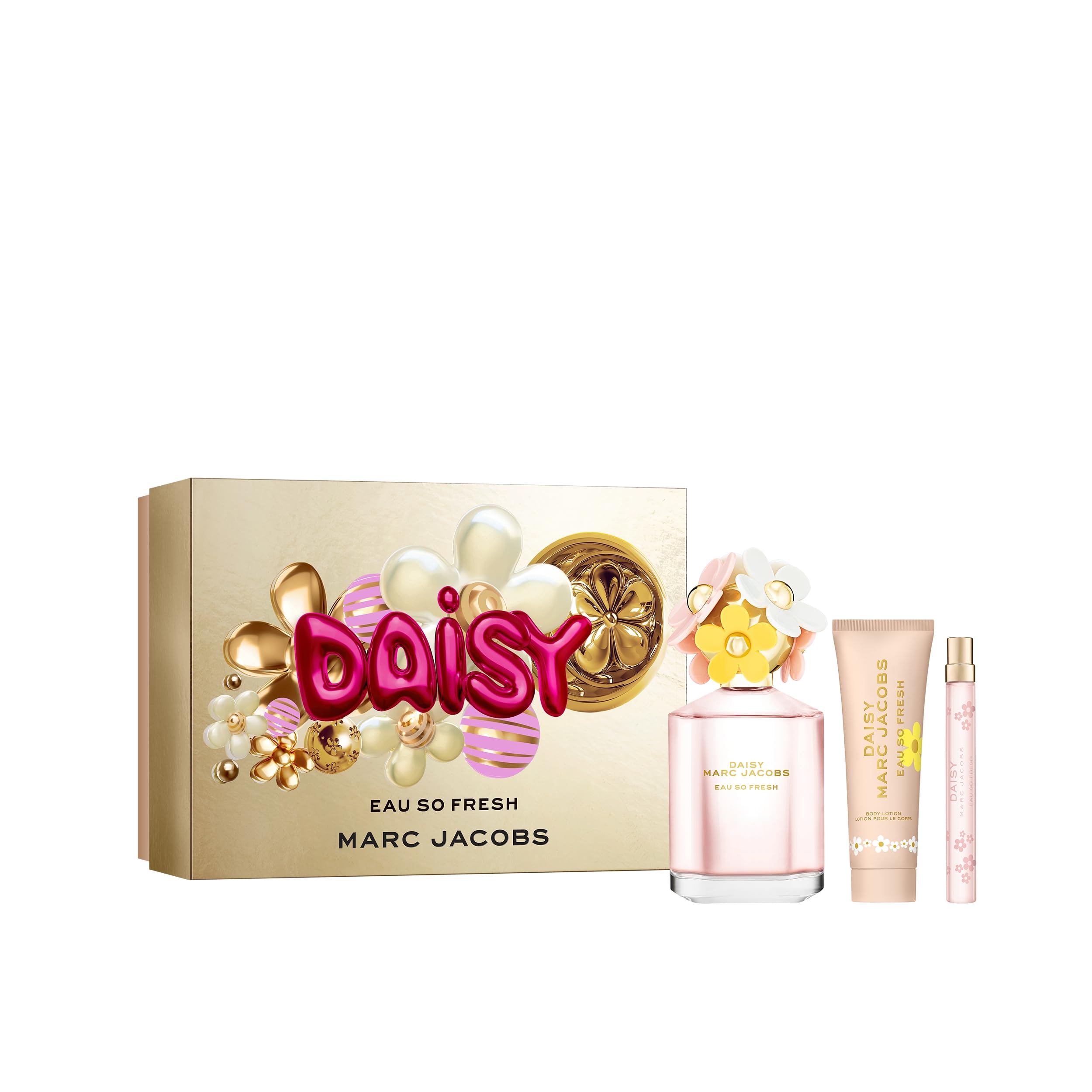 Marc Jacobs Daisy Fresh 4.2 fl. Oz + 0.3 fl. Oz EDT + 2.5 fl. Oz Body Lotion 3-pc Set (Holiday FY26) Image