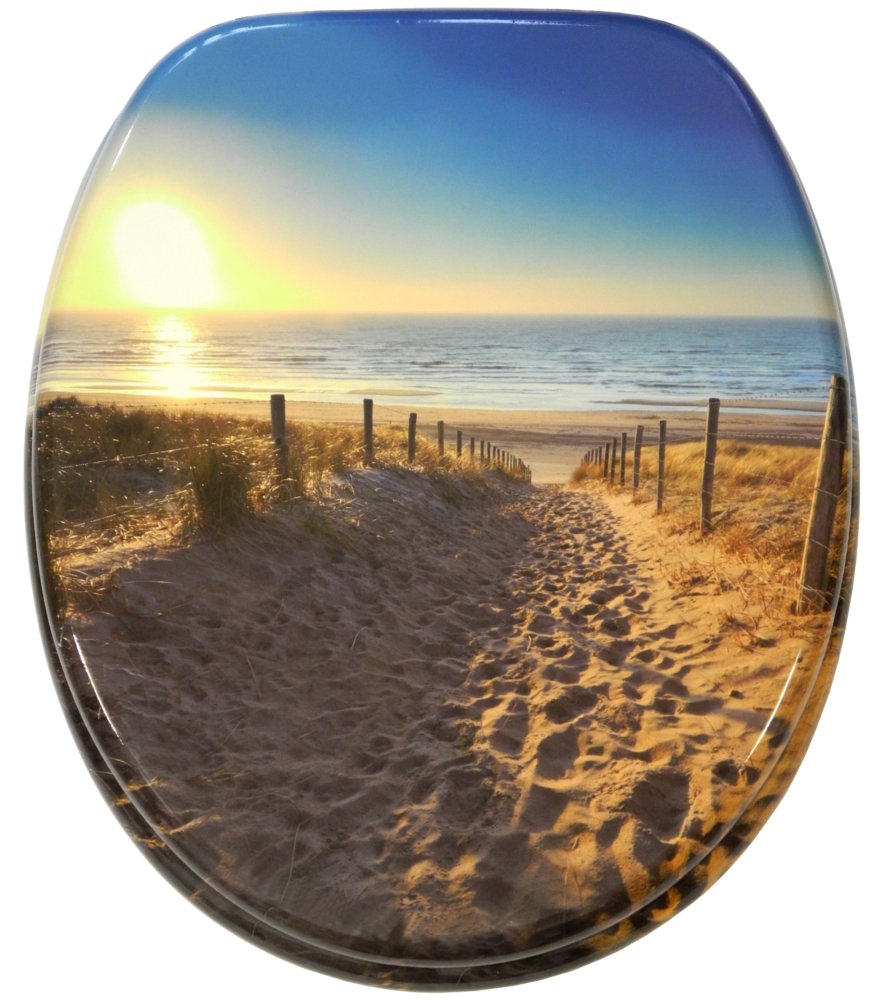 Sanilo Soft Close Toilet Seat, Wide Choice of New Toilet Seats, Stable Hinges, Easy to Mount (Dune)