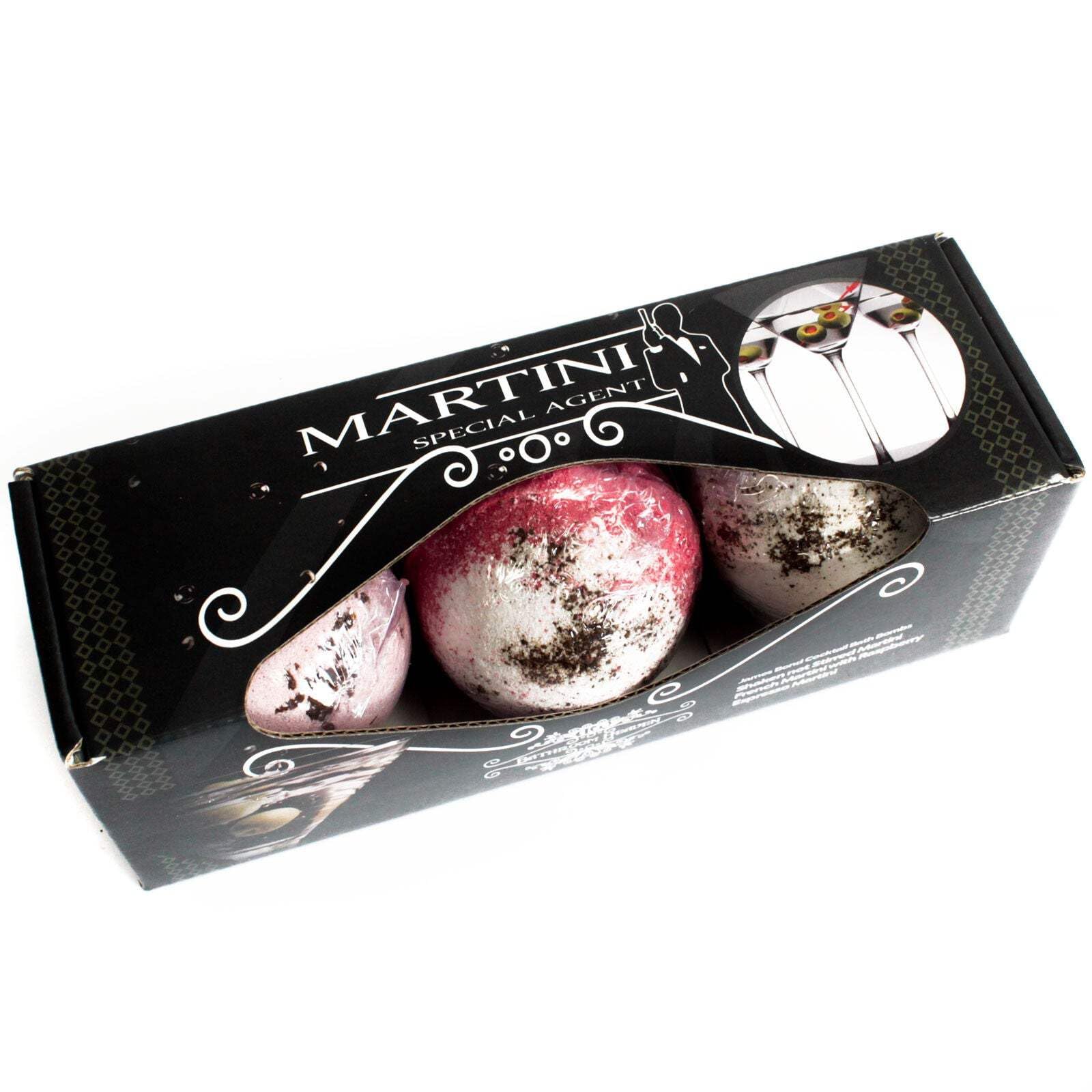 Bath Bomb Set | Martini | H7cm x W20.5cm x D7cm | pack of 3