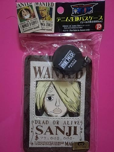 Amazon ワンピース デニム生地 パスケース 手配書 サンジ リール付き アニメ 萌えグッズ 通販