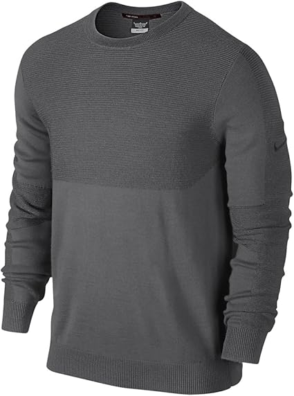 Amazon.com: Nike Tiger Woods TW Engineered Wool Blend Golf Sweater (Large, Cool Grey/Antracite 