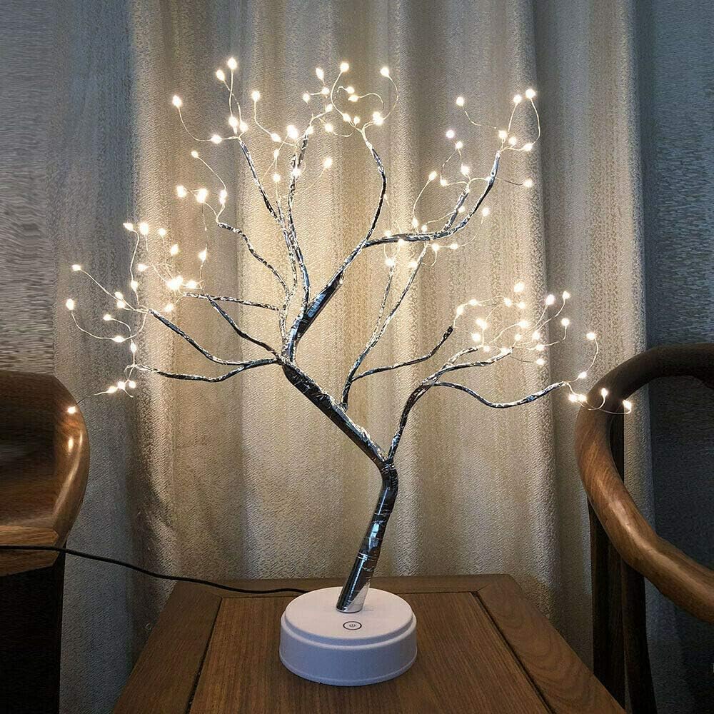 Tree Lamp Lighted Birch Tree 108 LED Twig Tree with Lights up 20 Inches ...