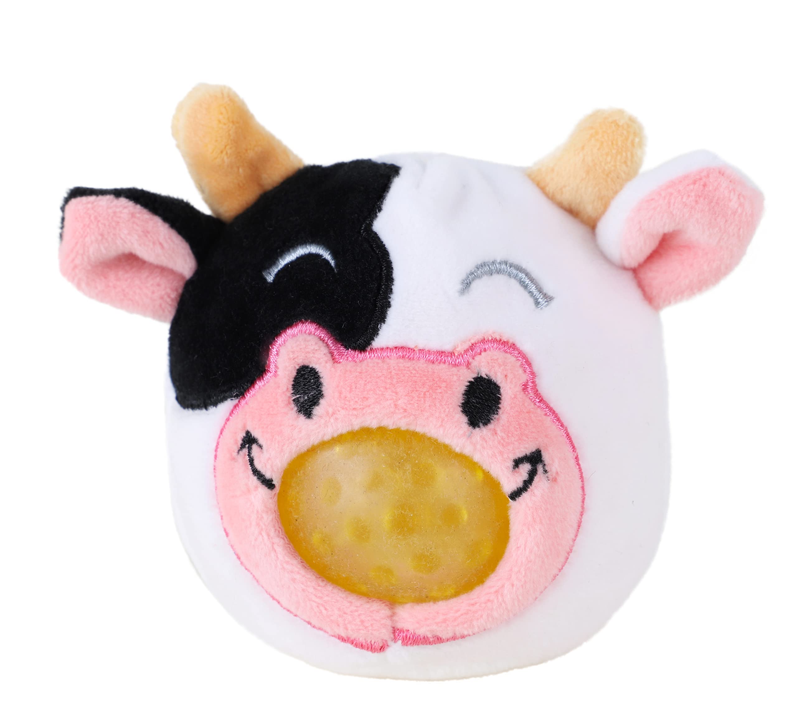 Toyland® 8cm Furry Farm Animal Jelly Squeezers - Children's Novelty Toys (Cow)