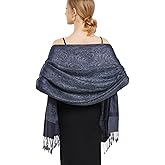 vimate Silky Paisley Pashmina Shawl Scarf-Women's Soft Double-side Jacquard Pashminas Wrap for Evening Dress Travel Shawl