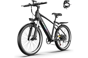 ASKGO Electric Bike for Adults, 1500W Motor, 26'' 480WH Mountain E Bikes with Large Front Fork, 25Mph 55Miles Range, 7 Speed Gearshift, with Fenders, Smart LCD Display