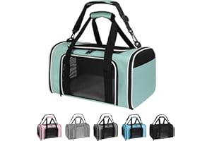 Yipincover, Cat Dog Carriers Soft-Sided, Pet Travel Carrier for Small Cats Dogs Under to15lbs, Soft-Solid Collapsible Carrier,(Medium,Green)