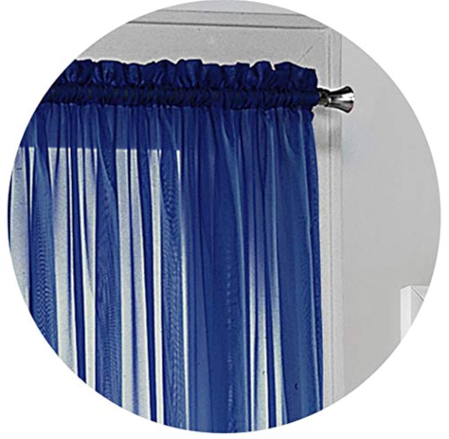 Megachest Woven Voile Slot Top Curtain 2 Panels (navy, 78" wideX81 drop(W200cmXH206cm))