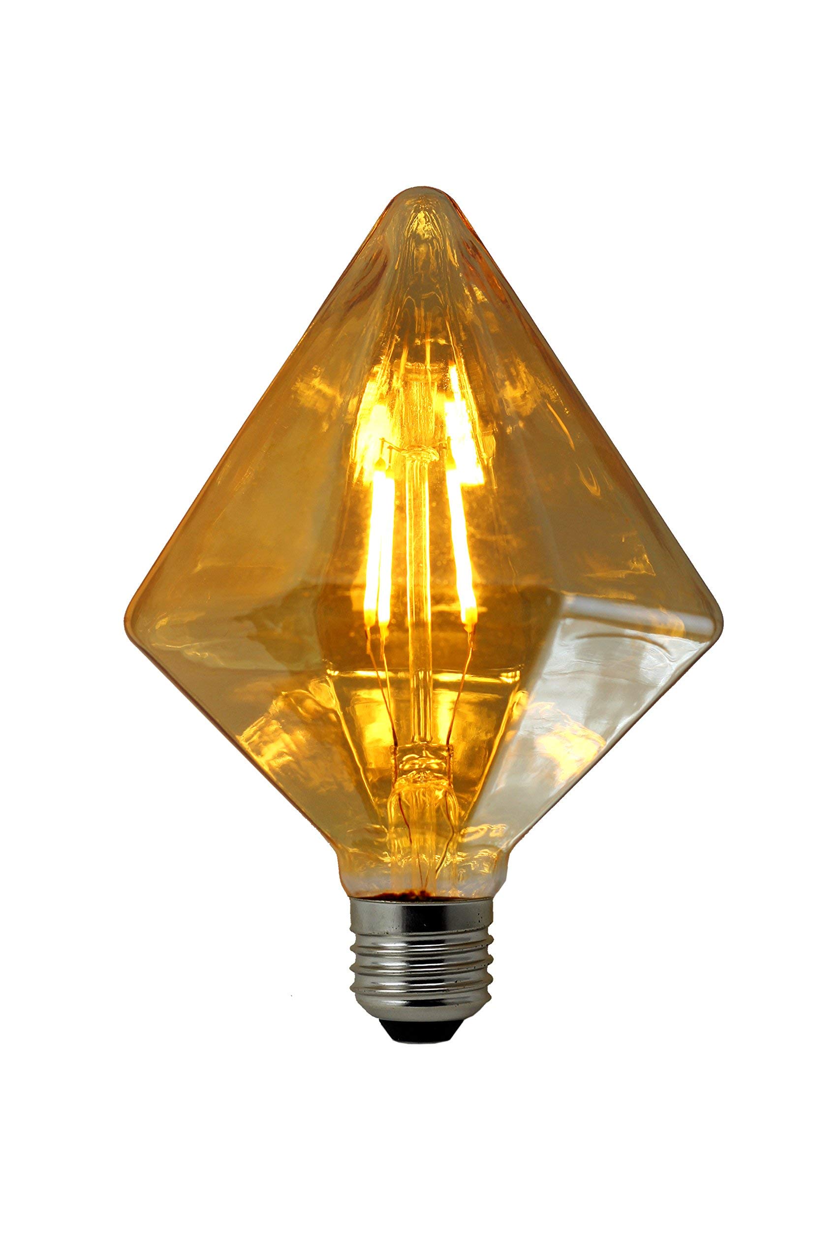 TECNOLUX EURO LED 4W E27 Filament Bulbs, Vintage Lighting LED 4W Edison 3000K Diamond Tip 46084