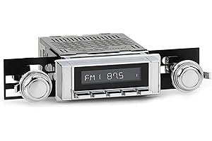 RetroSound HC-111-03-73 Hermosa Direct-Fit Radio for Classic Vehicles (Chrome Face and Buttons and Chrome Bezel)