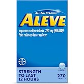 Aleve Pain Reliever &amp; Fever Reducer Tablets, Naproxen Sodium, Headache, Back and Body Pain Relief Medicine, 270 Count