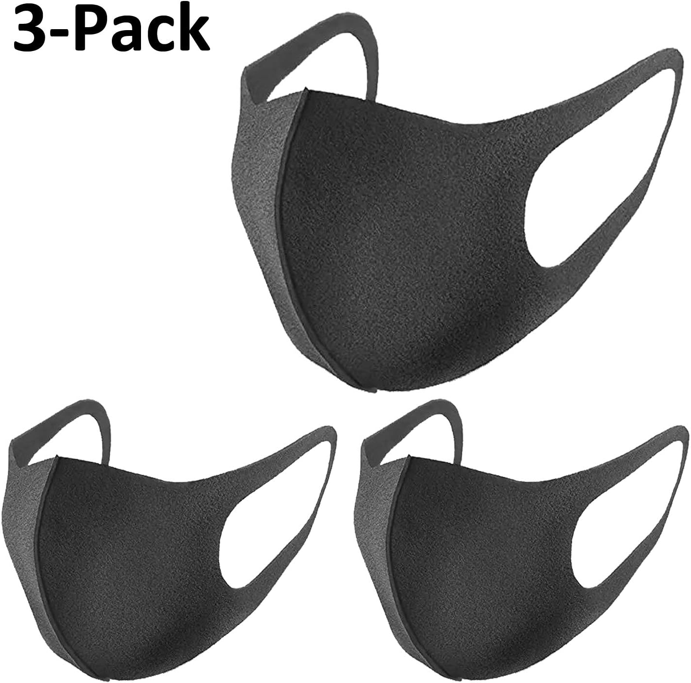 Anti Dust Mouth Mask Cotton Mouth Mask,Face Mask Reusable Mask 3D Fashion Face Mask Washable Mask for Cycling Camping Travel for Adults Men Women(3 Pack)