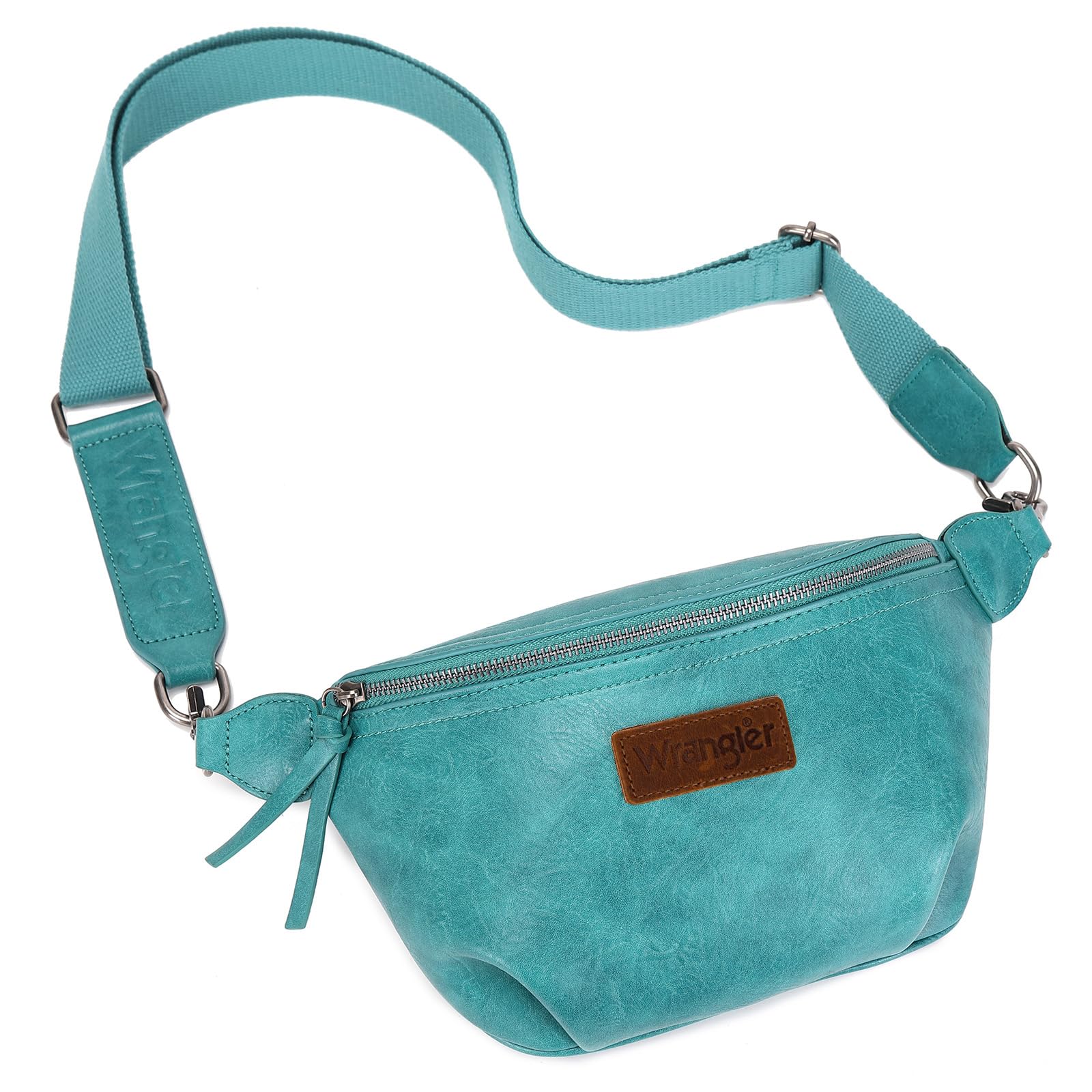 Wrangler Large Fanny Packs for Women Waist Bag Travel Belt Bags Crossbody Sling Bag Torquise