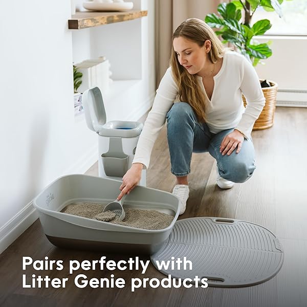 LITTER GENIE LIGHT UNSCENTED CLUMPING CAT LITTER, 18.5 LBS | LIGHTWEIGHT 20% LIGHTER NATURAL CLAY | FAST-CLUMPING, ODOR CONTROL, DUST-FREE