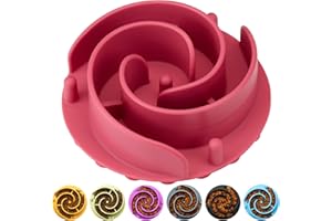 Slow Feeder Dog Bowls Insert, Animire Soft Silicone Slow Eating Dog Food Bowl for Small, Medium and Large Dogs, Compatible with Regular and Elevated Bowls