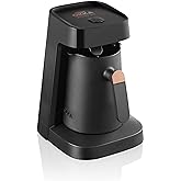 Arzum Okka Jet Automatic Turkish Coffee Maker, 5 cups, Black/Copper (OK0017-UL), 400 watts