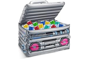 Cunhill 1 Piece Inflatable Boom Box Beverage Cooler Summer 80s 90s Theme Party Decorations Inflatable Cooler Radio Blow up Boom Box Birthday Drink Favors for Retro Nightclub Party Hip Hop Supplies