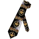 Steven Harris Mason Ties Mens Freemason Necktie Mason Medallion Tie Free Mason Neckties for Men