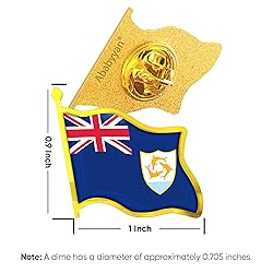 Anguilla Flag Lapel Pin - Enamel Metal National