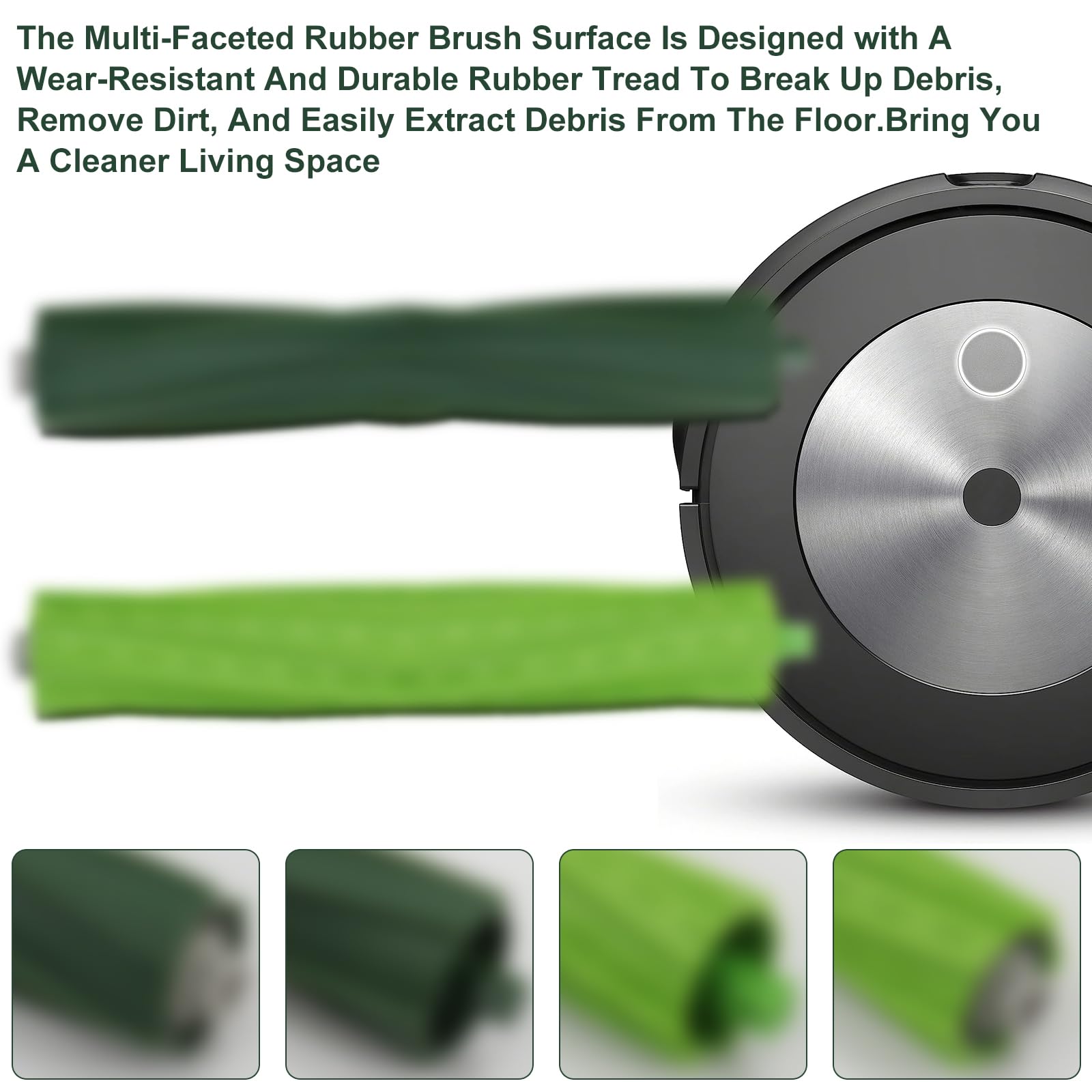 26 Pack Compatible with E/i/j Series Replacement Parts, E5 E6 E7 i2 i3 i3+i4 i4+ i6 i6+ i7 i7+ i8 i8+/Plus, 2 sets of multi-surface rubber roller brush 8 filters 8 side brushes 8 bags