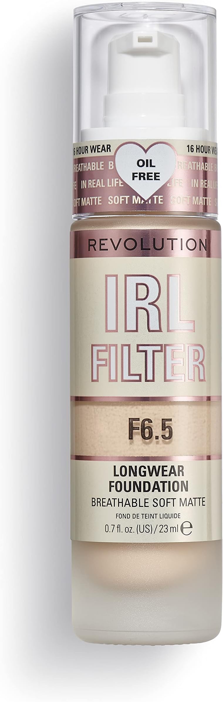 Revolution IRL Filter Longwear Foundation F6.5 23ml Light/Medium Skin Tone